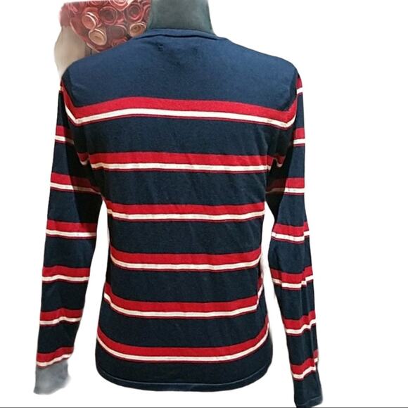Pendleton Striped Silk and Nylon Cardigan - Picture 2 of 5
